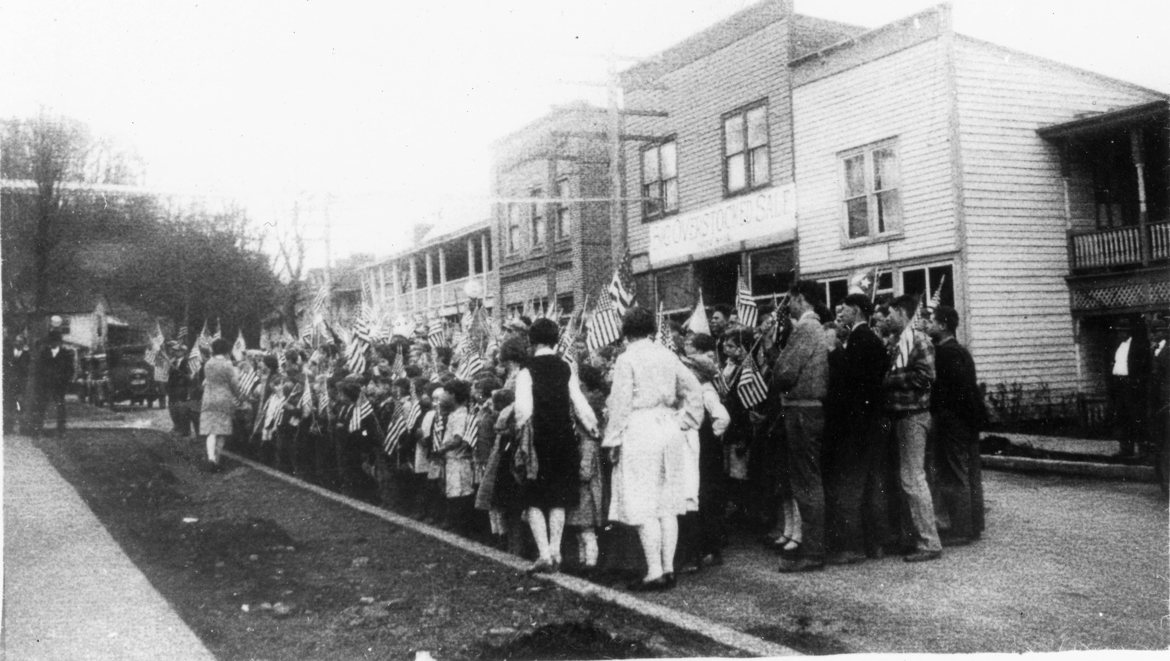 Armistice Day Parade in Bakersville circa 1924.